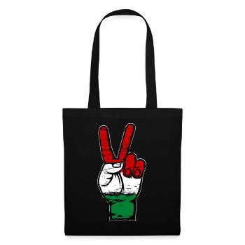Drapeau de la Hongrie Symbole de la paix utilisé - Sac en tissu - noir - Devant