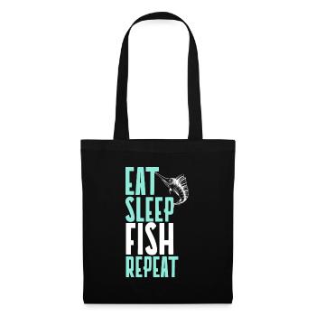 EAT SLEEP FISH REPEAT - Tote Bag - black - Front