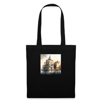 Gondoles Aquarell de Venise - Sac en tissu - noir - Devant