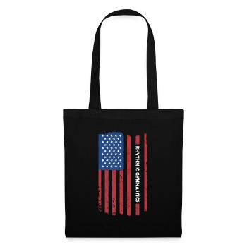 Gymnast Us Flag Rhythmic Gymnastics - Stoffbeutel - Schwarz - Vorne