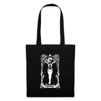 Carte tarot La force - Sac en tissu - noir - Devant