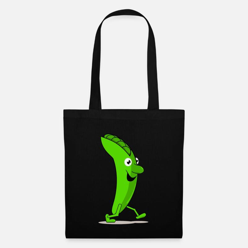 Funny pea - Stoffbeutel - Schwarz