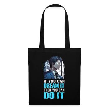 Citations de motivation de succès - Chemise d’anime - Sac en tissu - noir - Devant