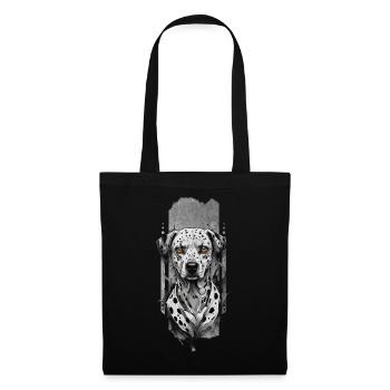 Compagnon Spotlight : Portrait de chien dalmatien - Sac en tissu - noir - Devant