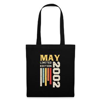 Mai 2002 - Cadeau anniversaire né en Mai 2002 Mai - Sac en tissu - noir - Devant