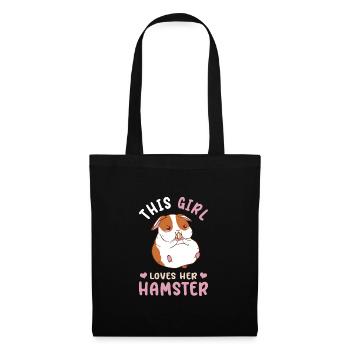 This Girls loves Hamsters Animal Owner Pets Lover - Stoffbeutel - Schwarz - Vorne