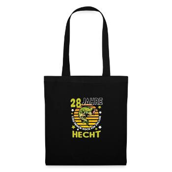 Geburtstag Toller Hecht Alter Jahre 28 - Stoffbeutel - Schwarz - Vorne