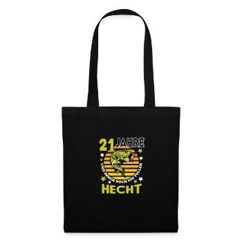 Geburtstag Toller Hecht Alter Jahre 21 - Stoffbeutel - Schwarz - Vorne