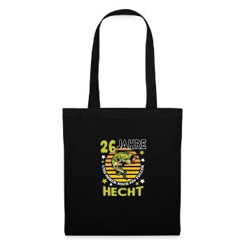 Geburtstag Toller Hecht Alter Jahre 26 - Stoffbeutel - Schwarz - Vorne
