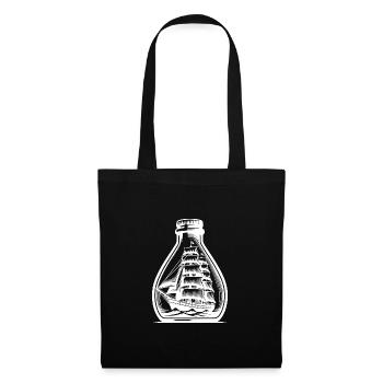 Classic Swell Sailing Ship Bottle Ship - Tote Bag - black - Front