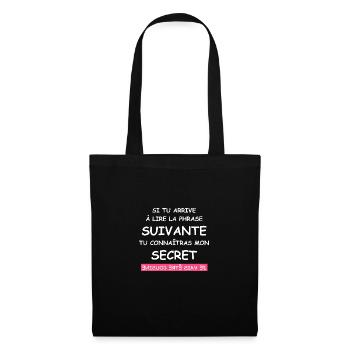 je vais être cousine - Sac en tissu - noir - Devant