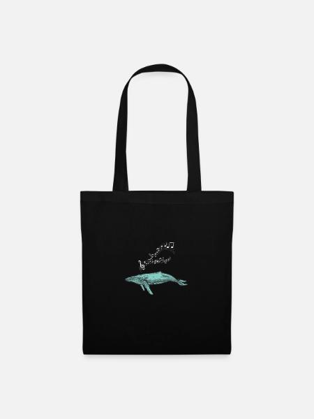 baleines mer poisson eau mer mer cachalot - Sac en tissu - noir