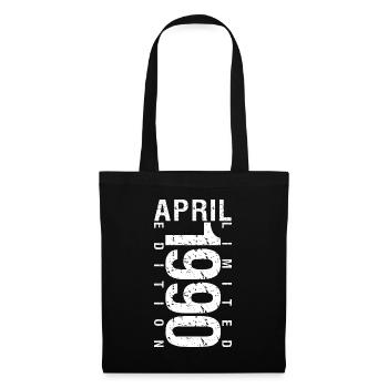 Avril 1990 Avril cadeau anniversaire 1990 - Sac en tissu - noir - Devant