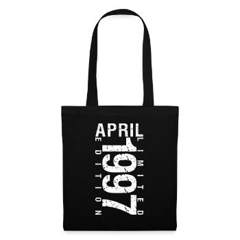Avril 1997 Avril cadeau anniversaire 1997 - Sac en tissu - noir - Devant
