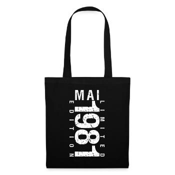 Mai 1981 Mai cadeau anniversaire May 1981 - Sac en tissu - noir - Devant