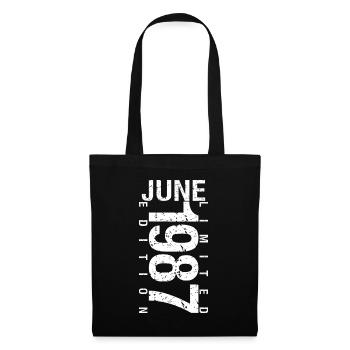 June 1987 June birthday gift June 1987 - Tote Bag - black - Front
