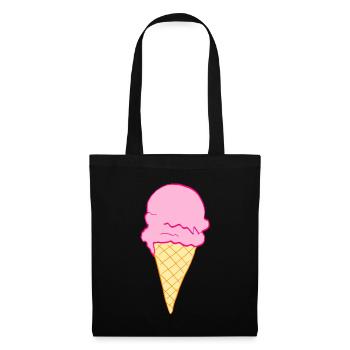 ice creme - Stoffbeutel - Schwarz - Vorne