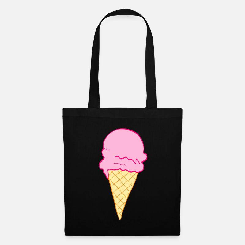 ice cream - Tote Bag - black