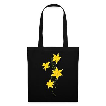 Filigree Daffodils Flowers. Spring, Easter. - Tote Bag - black - Front