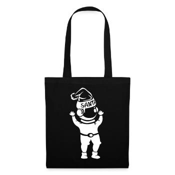 Symbole du Père Noël Illustration Icône du logo Graphique - Sac en tissu - noir - Devant