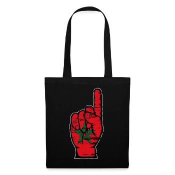 Drapeau marocain numéro 1 utilisé - Sac en tissu - noir - Devant