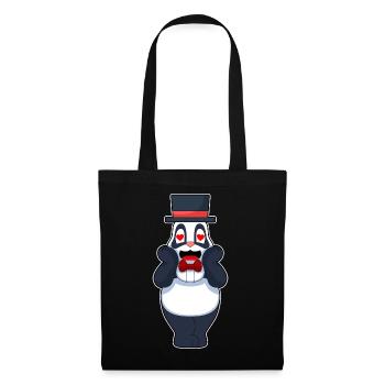 Panda Marié Coeur Mariage - Sac en tissu - noir - Devant