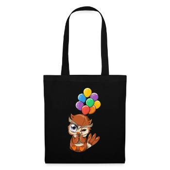 Balloon Forest Animal Forest Dweller Bird Gift Owl - Tote Bag - black - Front