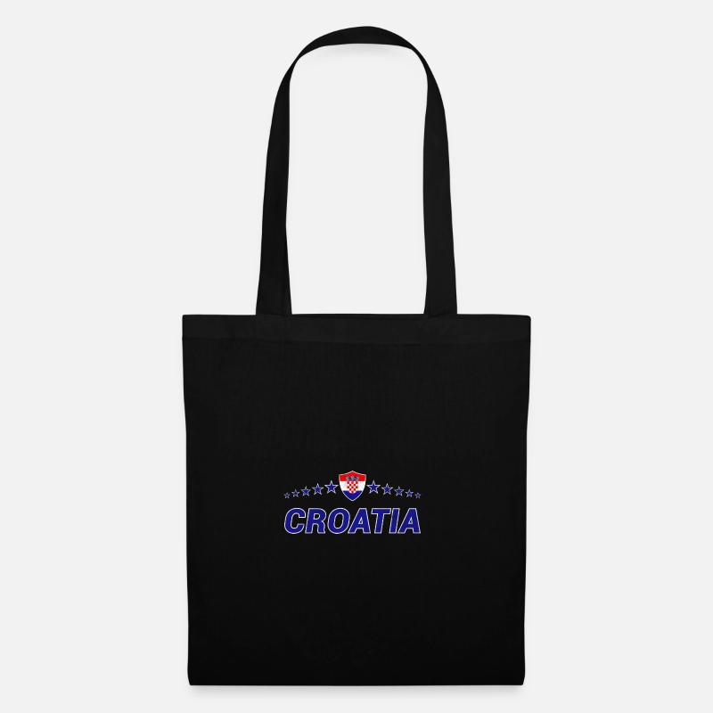Kroatien - Stoffbeutel - Schwarz