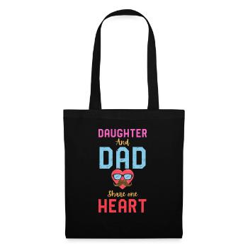 Daughter and father one heart and one soul - Tote Bag - black - Front