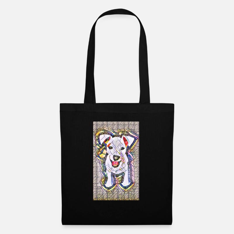Welpe, Hund, jack russle terrier, cute, - Stoffbeutel - Schwarz
