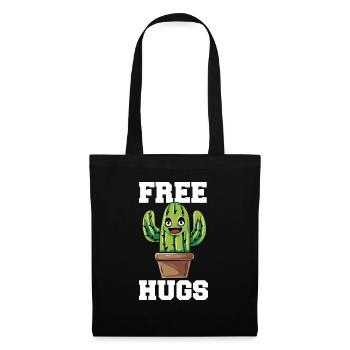 Drôle de câlins gratuits Cactus Sarcastique Design - Sac en tissu - noir - Devant