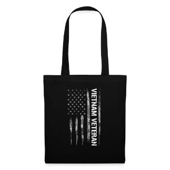 Vietnam Veteran - American Flag - Tote Bag - black - Front