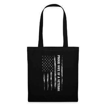 Fière épouse d’un ancien combattant - Sac en tissu - noir - Devant