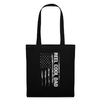 Reel Cool Dad - American Flag - Stoffbeutel - Schwarz - Vorne