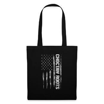 Choctaw Roots - American Flag - Stoffbeutel - Schwarz - Vorne