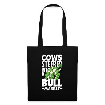 Cows Steered Into A Bull Market Investor Day - Stoffbeutel - Schwarz - Vorne