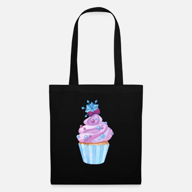 Cupcake Süßigkeiten - Stoffbeutel - Schwarz