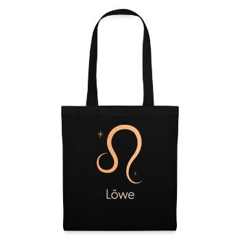 Sternzeichen Löwe - Stoffbeutel - Schwarz - Vorne