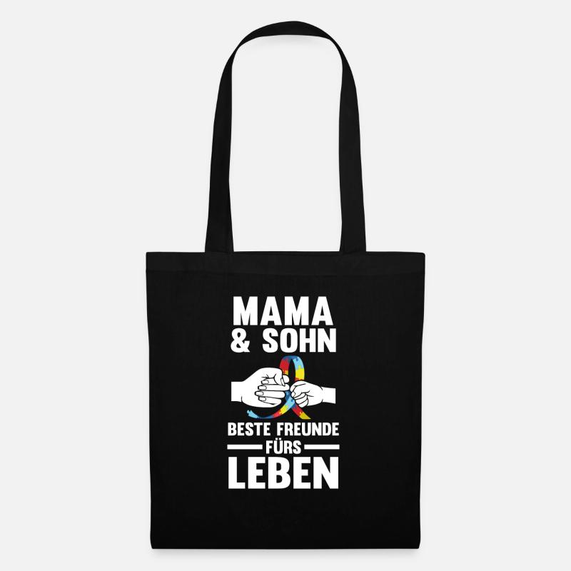 Mama Und Sohn Autismus Autist Mutter Autisten - Stoffbeutel - Schwarz