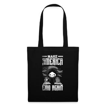 Emoticon Make America Emo Again Emocore Aesthetic - Stoffbeutel - Schwarz - Vorne