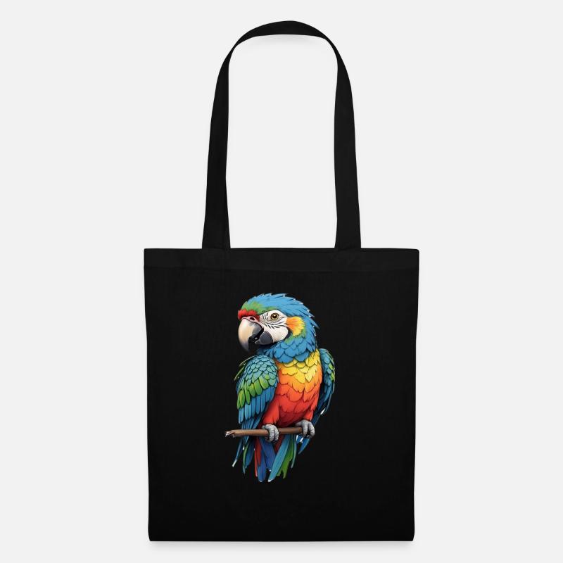 Mode Ara colorée : Exotique Chic - Sac en tissu - noir