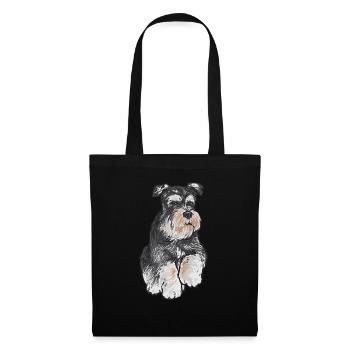Schnauzer nain Chien Schnauzer - Sac en tissu - noir - Devant