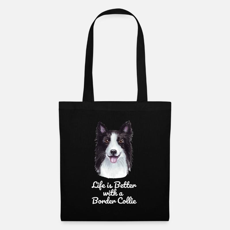 Border Collie - Tote Bag - black