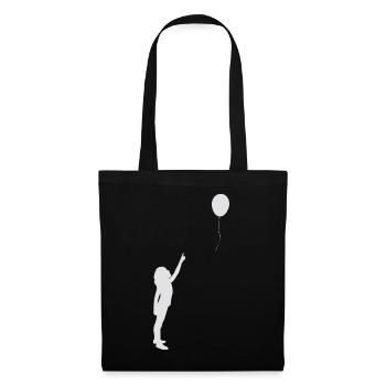 Balloon Girl Street Art Classique - Sac en tissu - noir - Devant
