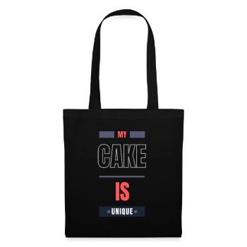 Mein Apfelkuchen ist einzigartig - Stoffbeutel - Schwarz - Vorne