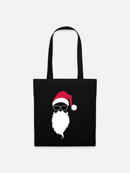 Weihnachtsmann cooler Weihnachtsmann - Stoffbeutel - Schwarz