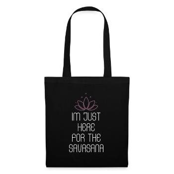 Cadeau de yoga Savasana - Sac en tissu - noir - Devant
