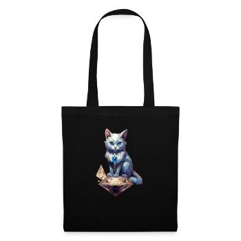 Birthstone Cat April - Tote Bag - black - Front