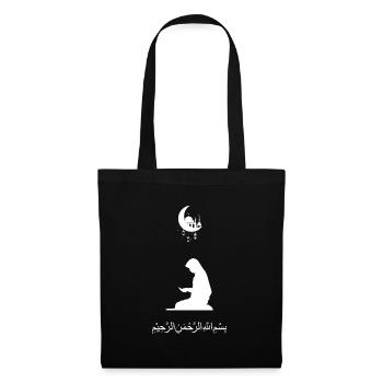 Ramadan Praying Woman White - Stoffbeutel - Schwarz - Vorne