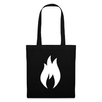 Flame icon | Fire symbol vector - Tote Bag - black - Front